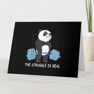 Carte Panda Struggle Est Vraiment Bear Deadlift Funny Gy