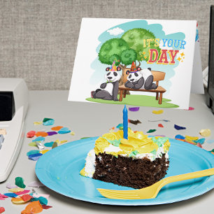 Carte Panda Surprise Chill à l'extérieur de la fête à l'