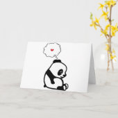 Carte Panda triste (Fleur jaune)