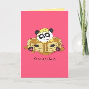 Carte Pandacakes - Drôle Panda Pancake Pun Card