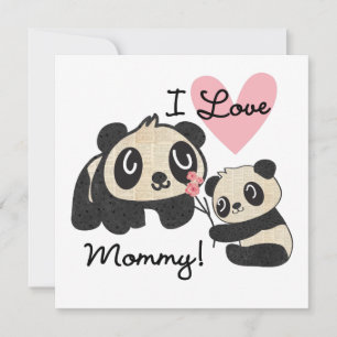 Carte Pandas I Love Maman