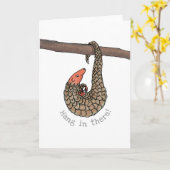 Carte Pangolin 'raccroche-toi là' (Fleur jaune)