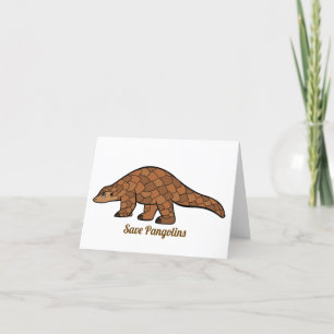 Carte Pangoline Brown mignonne