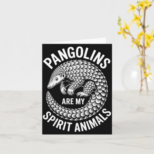 Carte Pangolins Srit Animals Funny Pangolin (Fleur jaune)