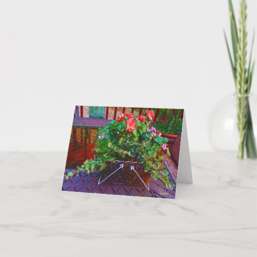 Carte Panier à fleurs (Devant)