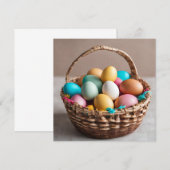 Carte Panier à oeufs de Pâques (Devant / Derrière)