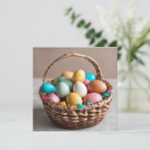 Carte Panier à oeufs de Pâques (Debout devant)