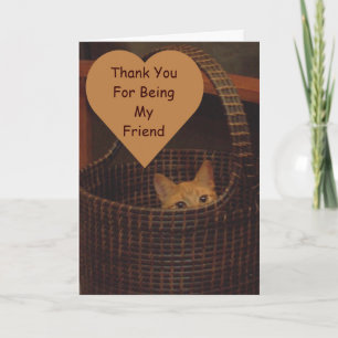Carte Panier Coque Amitié Chat