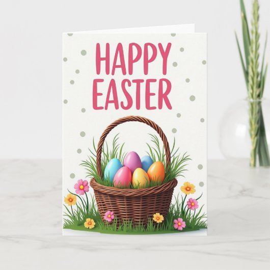 Carte Panier de Célébration de Printemps (Devant)