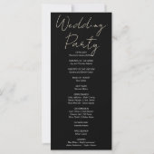 Carte Panier de Citrouille Automne Black Wedding Program (Dos)