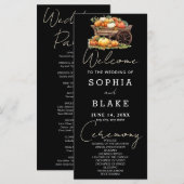 Carte Panier de Citrouille Automne Black Wedding Program (Devant / Derrière)