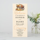 Carte Panier de Citrouille Automne Lumière Orange Progra (Debout devant)