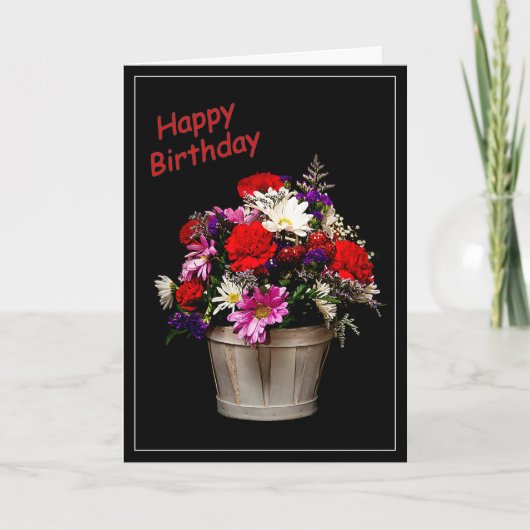 Carte Panier de fleurs (Devant)