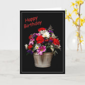 Carte Panier de fleurs (Fleur jaune)