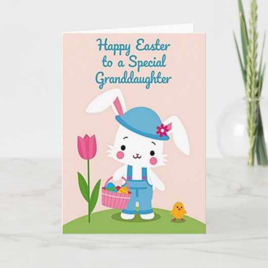 Carte Panier de Fleurs de Lapin (Devant)