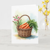 Carte Panier de Fleurs de Récolte (Fleur jaune)