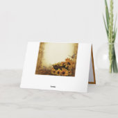 Carte Panier de fleurs de tournesol Note (Dos)