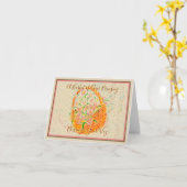 Carte Panier de joie aux asters (Fleur jaune)