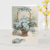 Carte Panier de la Fête des Mères de l'oubli-moi-non (Fleur jaune)