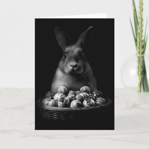 Carte Panier de lapin de Pâques Y2k lavage vintage esthé