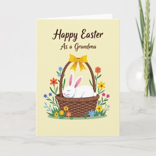 Carte Panier de Lapin Mignon (Devant)