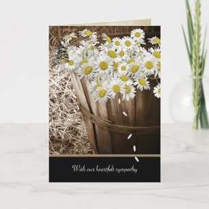 Carte panier de marguerite avec sympathie papillon