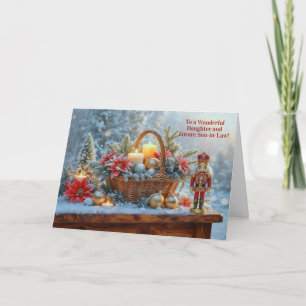 Carte Panier de Noël pour la fille et le futur gendre