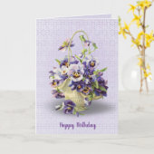 Carte panier de pansement sur oeillet pour anniversaire (Fleur jaune)