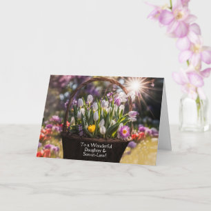 Carte Panier de Pâques pour fille et gendre beau-fils