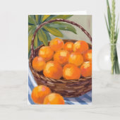 Carte Panier de peintures de fruits d'agrumes oranges (Devant)