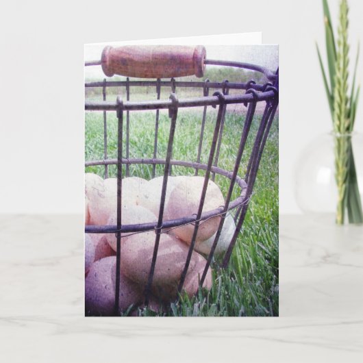 Carte Panier d'oeufs Toutes les occasions Salutation (Devant)