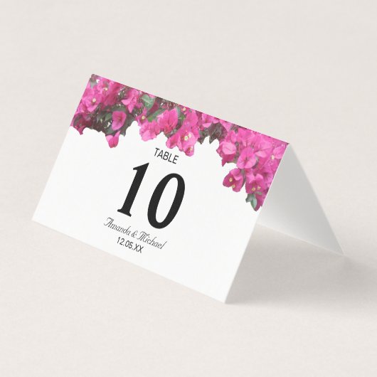 Carte Panier Mariage Floral Tropical (Front)