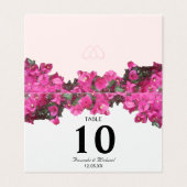 Carte Panier Mariage Floral Tropical (Outside Unfolded)