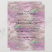 Carte Panier Mariage inversé rose (Devant / Derrière)