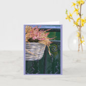 Carte panier sur la barrière (Fleur jaune)