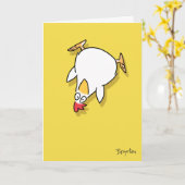 Carte Panique de poulet par Sandra Boynton (Fleur jaune)