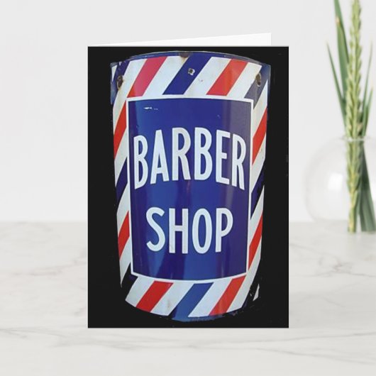 Carte Panneau barbier vintage (Devant)