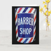 Carte Panneau barbier vintage (Fleur jaune)