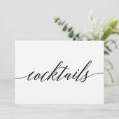 Carte Panneau cocktails - Script moderne (Debout devant)