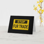 Carte Panneau commercial Stop Fur jaune (Fleur jaune)
