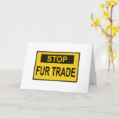 Carte Panneau commercial Stop Fur jaune (Fleur jaune)