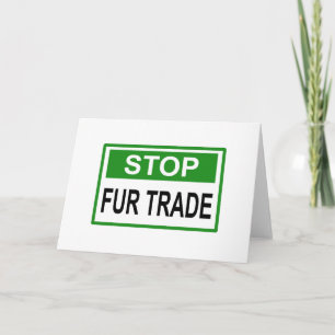 Carte Panneau commercial Stop Fur vert