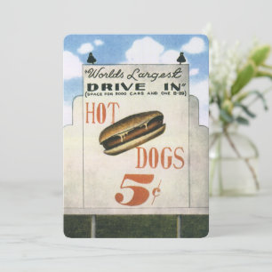 Carte Panneau d'affichage vintage, plus grand cinéma dri