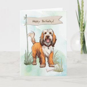 Carte Panneau d'anniversaire Petit Bassett Griffon Vendé
