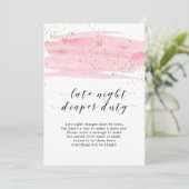 Carte Panneau d'aquarelle Blush Gold Late Night Diaper (Debout devant)