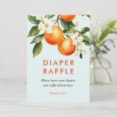 Carte Panneau de Baby shower orange Little Cutie (Debout devant)