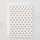 Carte Panneau de Baby shower orange Little Cutie (Dos)