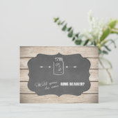 Carte Panneau de bocal Mason Will You Be Our Ring Bearer (Debout devant)