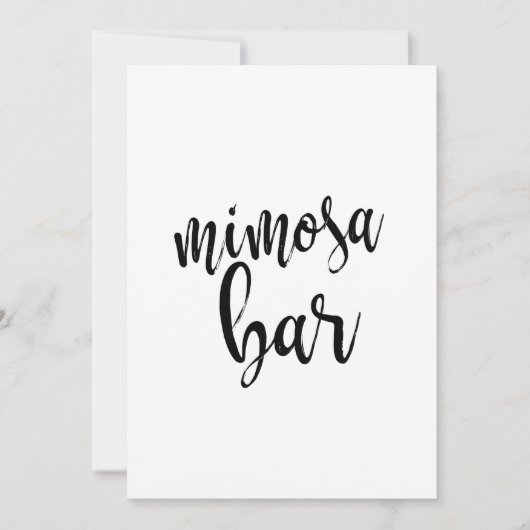 Carte Panneau de calligraphie abordable pour bar à Mimos (Devant)