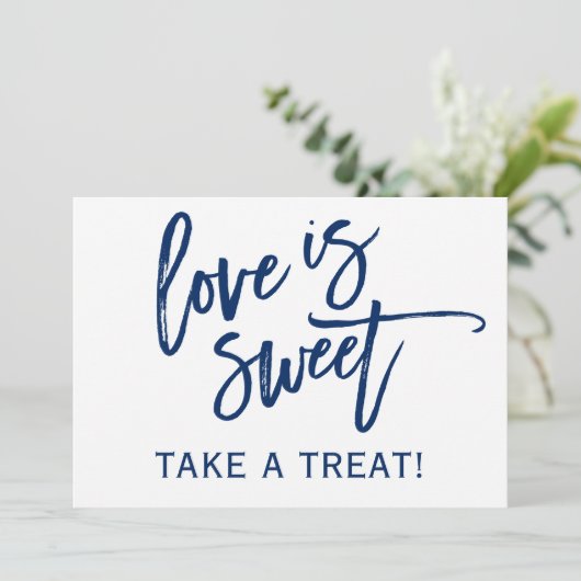 Carte Panneau de candy bar / buffet de mariage 5X7 | Ble (Debout devant)